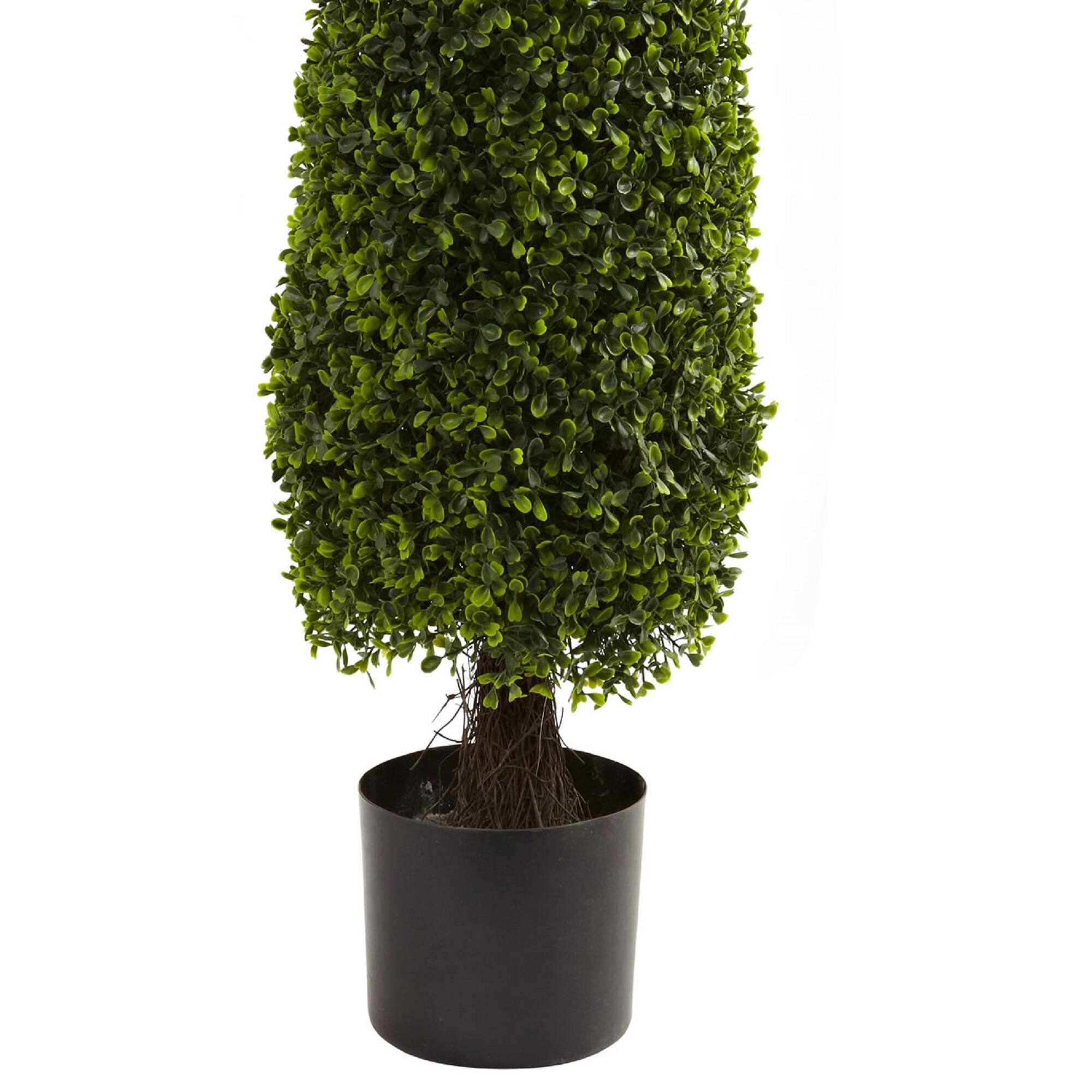 3ft. Artificial Boxwood Tower Topiary UV Resistant (Indoor/Outdoor)